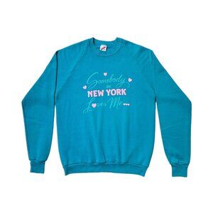 80s Vintage “Somebody in New York Loves Me” sweatshirt NYC slogan crewneck.